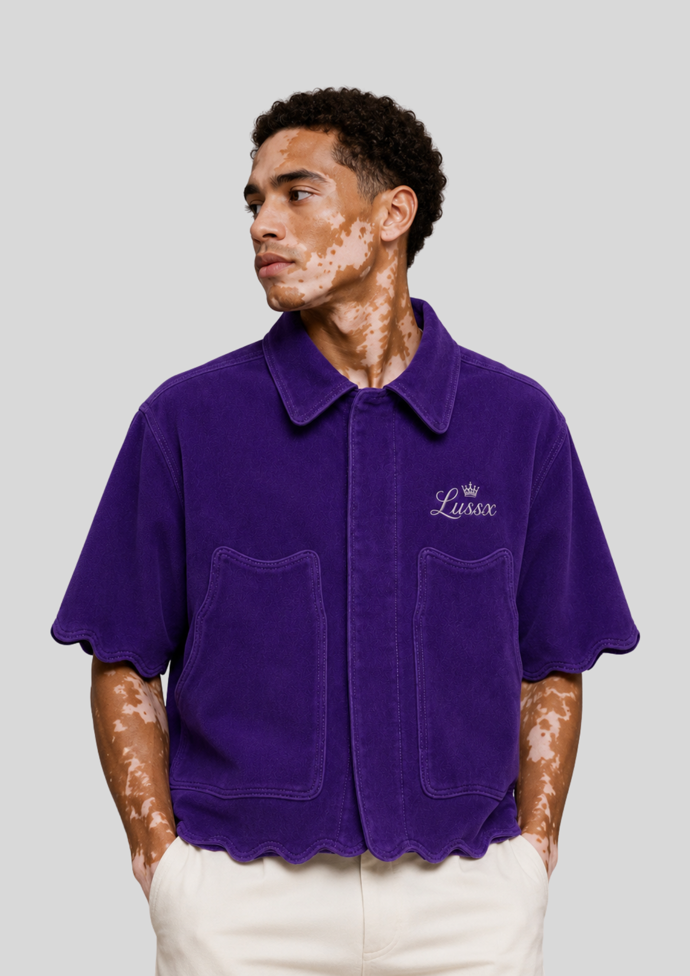 Riviera Scallop Suede Shirt
