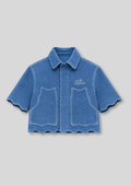 Riviera Scallop Suede Shirt