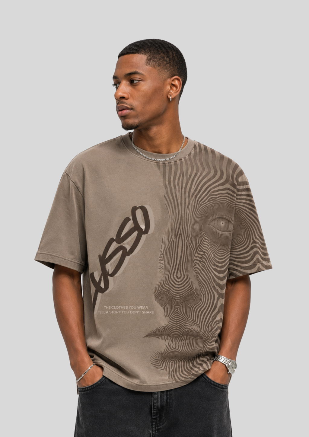 Mirage Face Over-sized T-shirt