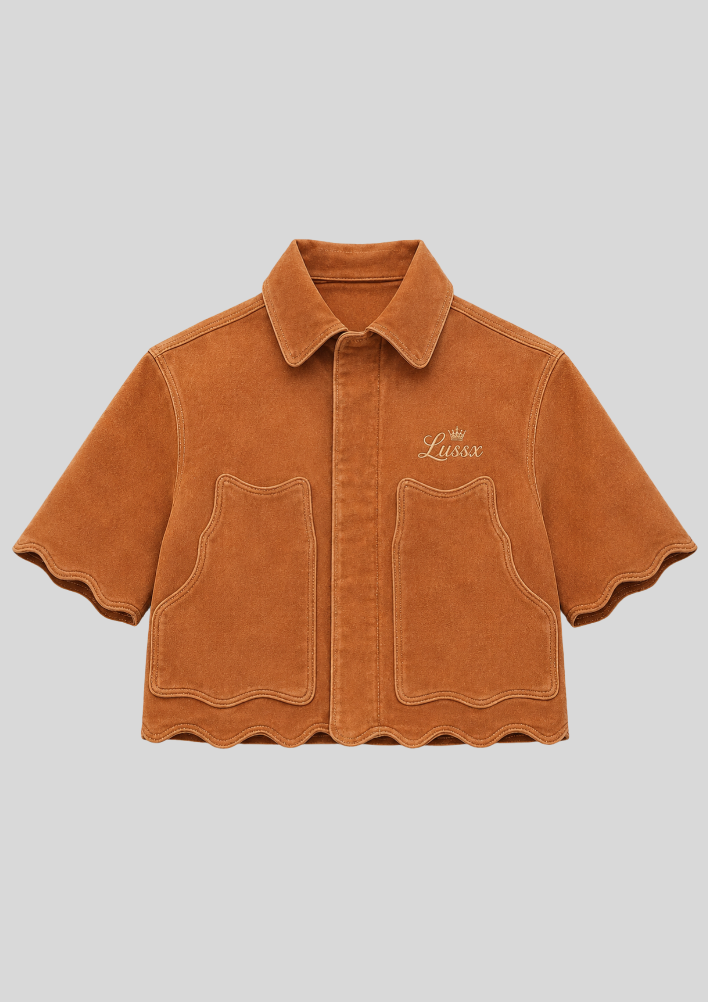 Riviera Scallop Suede Shirt