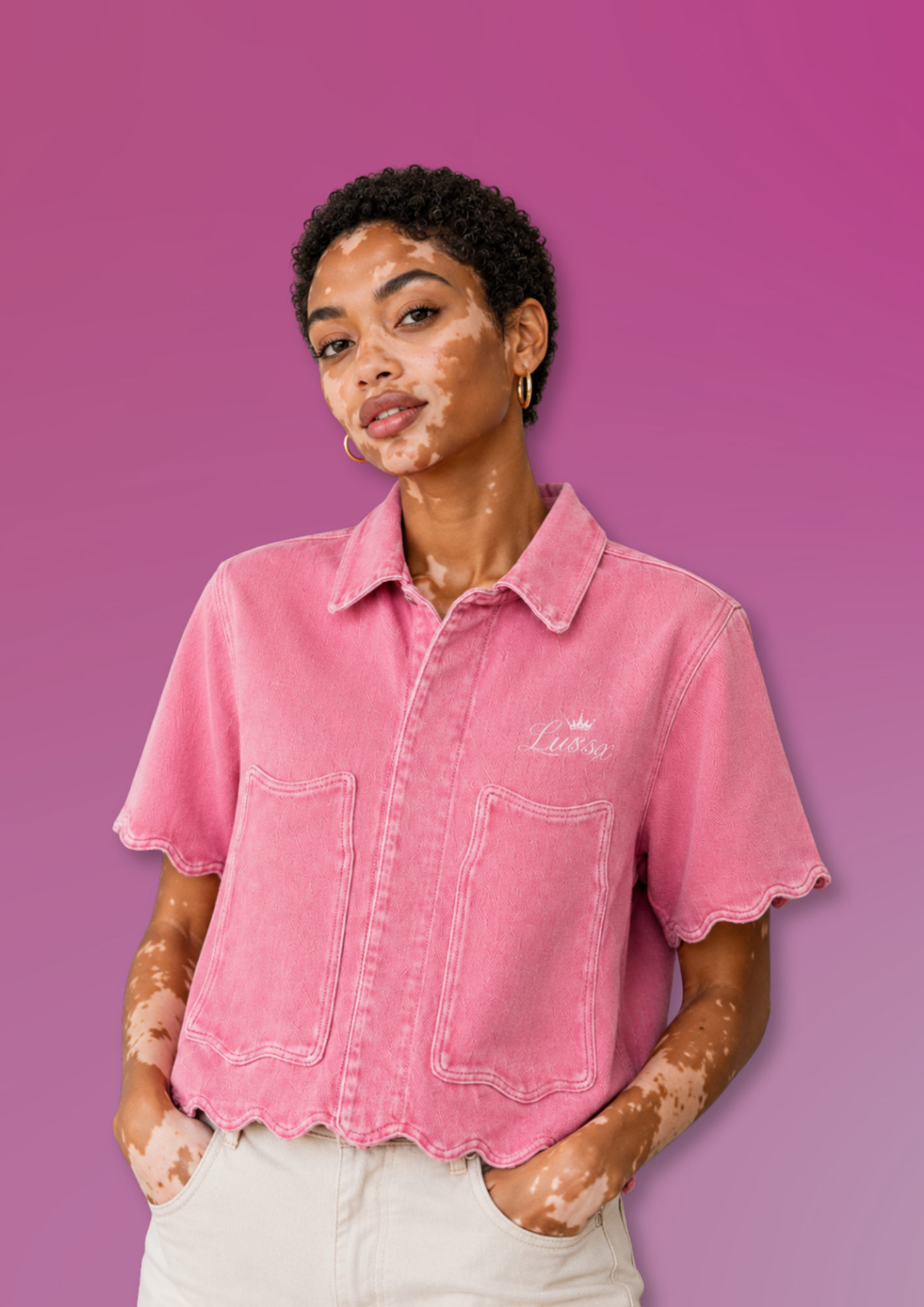 Riviera Scallop Suede Shirt