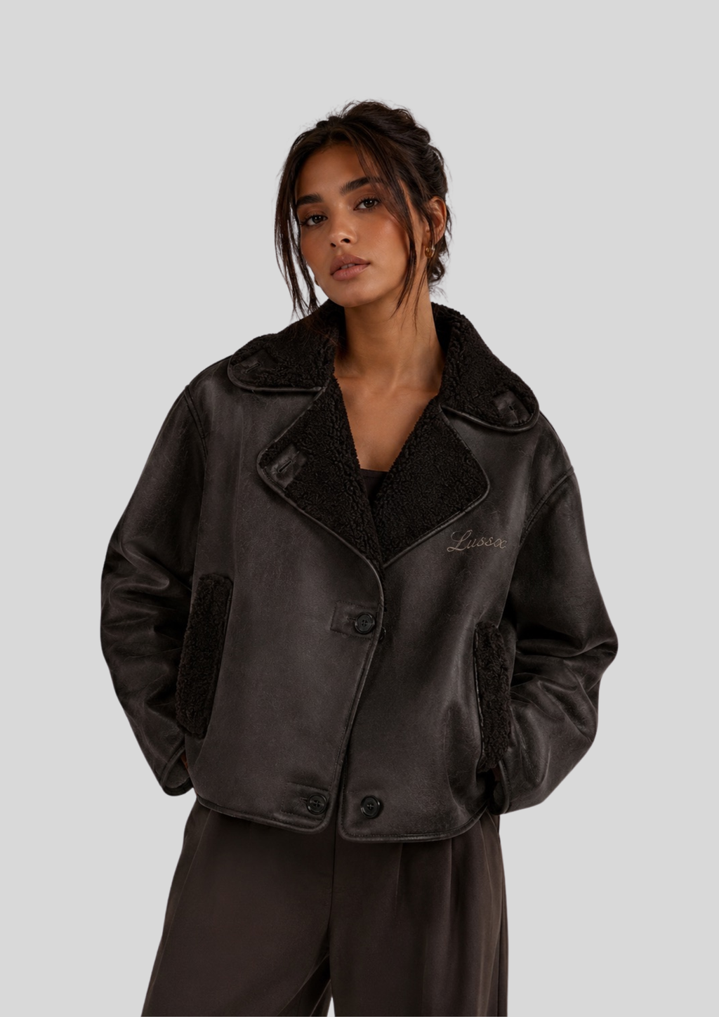 Noir Shearling Jacket