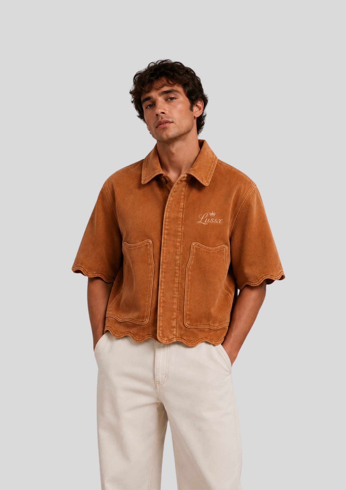Riviera Scallop Suede Shirt