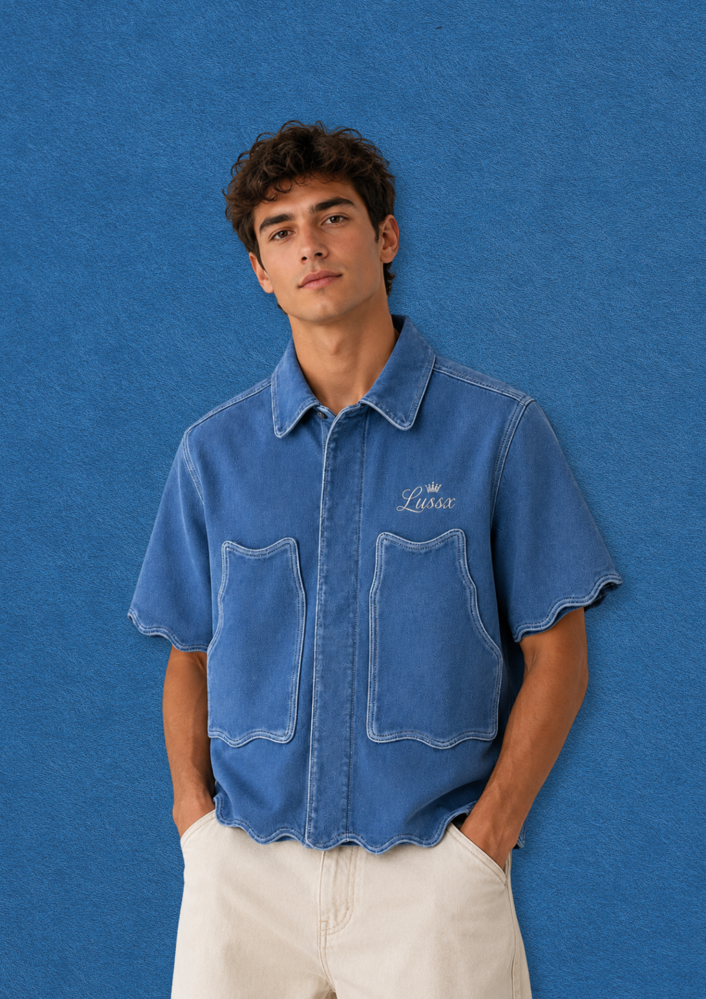 Riviera Scallop Suede Shirt