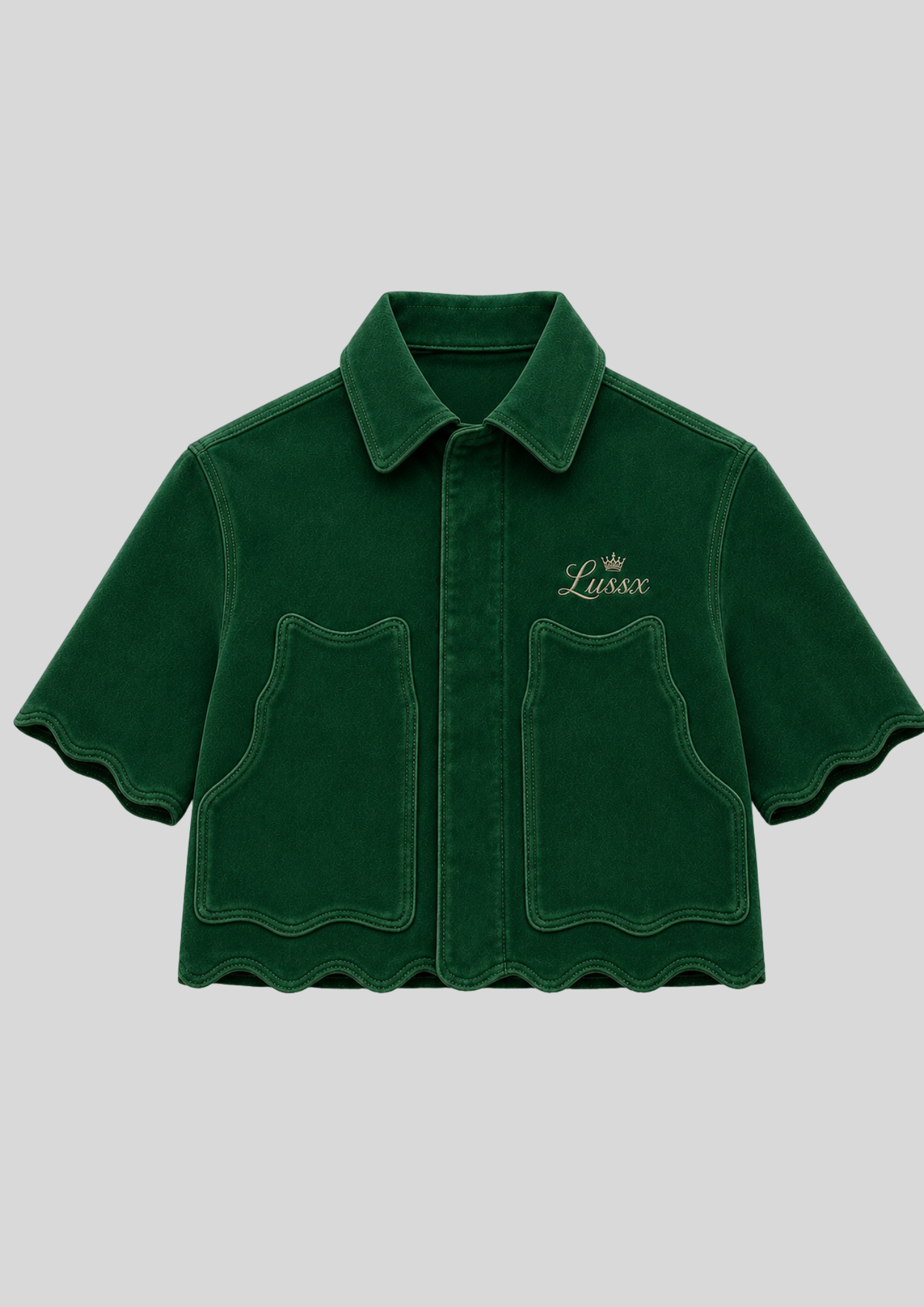 Riviera Scallop Suede Shirt