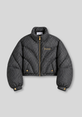 Riviera Check Cropped Puffer