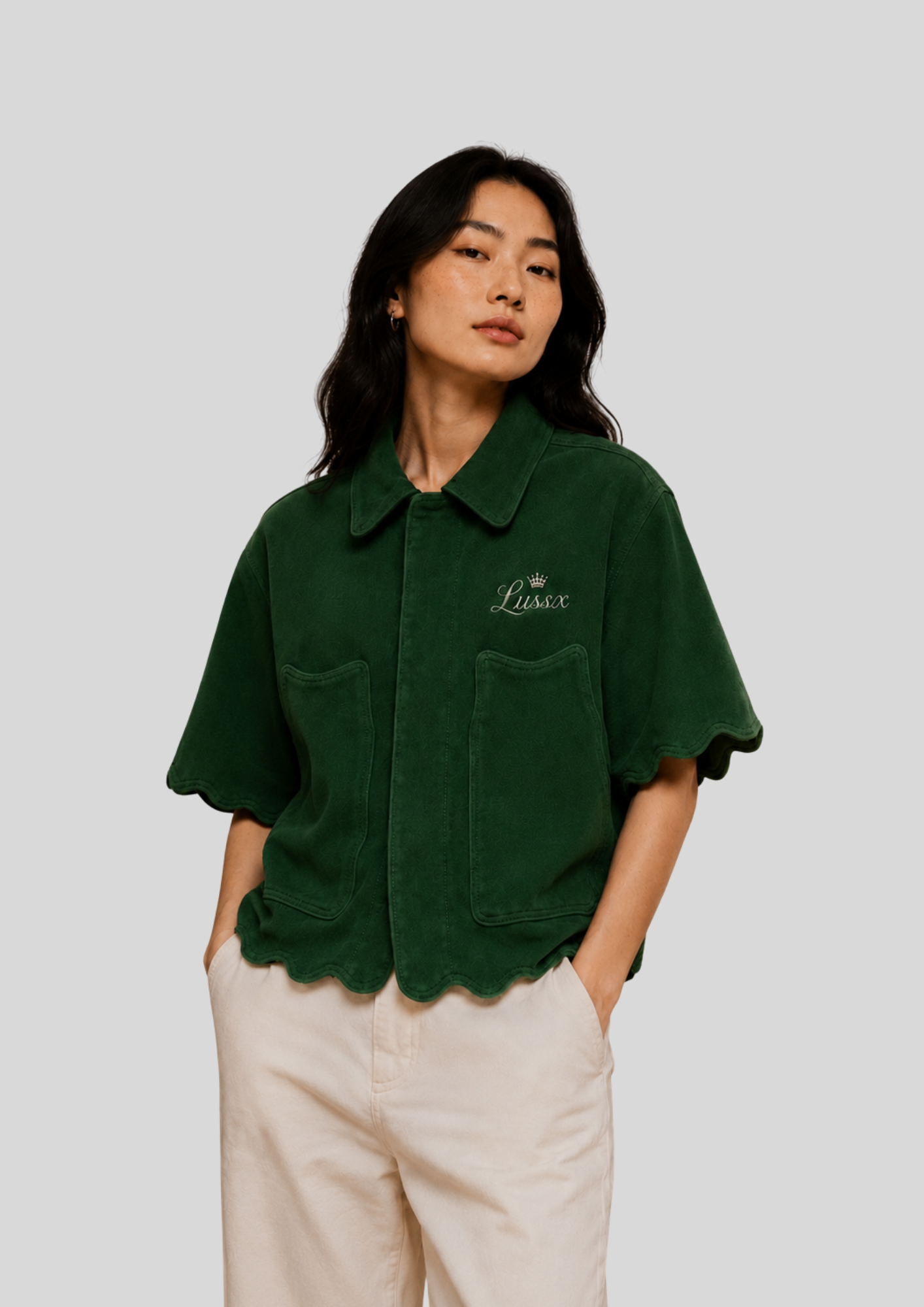 Riviera Scallop Suede Shirt